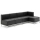 Infinity Black Bonded Leather Corner Cube